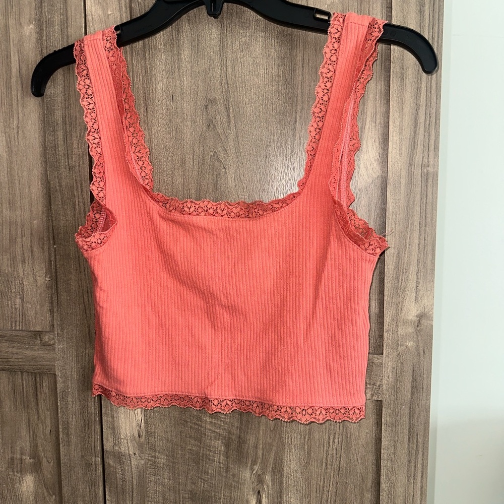 Forever 21 Pink Sleeveless Crop Tank Top